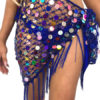 Sexy Sarong Sequins Fringe Brocade Cover Up - Image 4