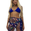Sexy Sarong Sequins Fringe Brocade Cover Up - Image 6