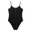 Sleeveless Letter Print Straps Women Summer Casual Bodysuits - Image 6
