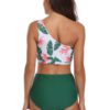 Tropical Floral High Waist Single Strap Sexy Bikinis Swimsuits For Women - Image 2