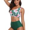Tropical Floral High Waist Single Strap Sexy Bikinis Swimsuits For Women - Image 5