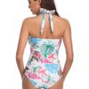 Tropical Floral Multi-Ways Wearing Bowknot Slimming One Piece Swimsuits For Women - Image 3