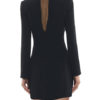 Turndown Collar Plunging Buttons Bodycon Dress - Image 3