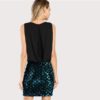 Two Tone Sparkle Combo Skinny Modern Lady Party Dress - Image 3