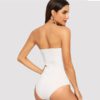 V Neck Sexy Casual Strapless Women Autumn Plain Elegant Bodysuits - Image 3