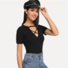 V Neck Short Sleeve Women Summer Autumn Elegant Bodysuits - Image 2