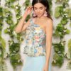 Vintage Floral Print Women Summer Sexy Beach Top