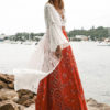 White Cover Up Sheer Bell Sleeve Open Front Plus Size Sexy Bathing Suit - Image 2