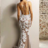 Lace Sleeveless Backless Plunging Party Sexy Evening Dress - Image 5