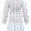 White Lace Plunging Party Sexy Mini Dress - Image 4