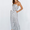 Wide Leg Jumpsuit Polka Dot Straps Women Vintage Jumpsuit - Image 2