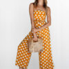 Wide Leg Jumpsuit Polka Dot Straps Women Vintage Jumpsuit - Image 6