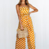Wide Leg Jumpsuit Polka Dot Straps Women Vintage Jumpsuit - Image 7