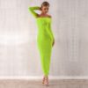 Women Bandage Off Shoulder Evening Party Maxi Dress - Image 2