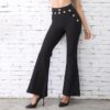 Women Bandage Wide Leg Evening Party Pants Trousers - Image 4