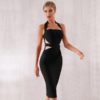 Women Bodycon Sexy Halter Lace Club Evening Party Dress - Image 2