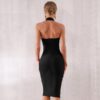 Women Bodycon Sexy Halter Lace Club Evening Party Dress - Image 3