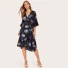 Women Casual Floral Boho A Line Beach Dress - Image 2