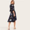 Women Casual Floral Boho A Line Beach Dress - Image 5