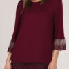 Women Casual Solid Color Lace Patchwork Blouse - Image 4