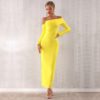 Women Draped Off Shoulder Long Maxi Evening Party Dresses