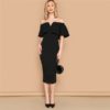 Women Elegant Bodycon Glamorous Midi Party Dress - Image 4