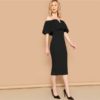 Women Elegant Bodycon Glamorous Midi Party Dress