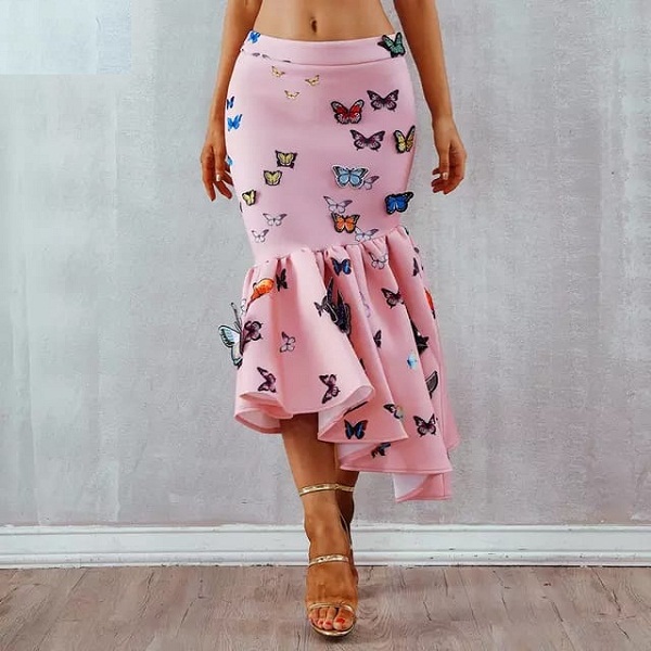 Women Elegant High Waist Casual Mid-Calf Celebrity Prom Bodycon Party Skirts - Image 4