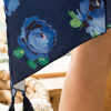 Women Floral Kimono Half Sleeve Tassels Royal Blue Casual Cover Up - Image 5