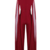 Women Long Sleeve Crewneck Split Party Jumpsuit - Image 6