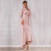 Women Sexy Lace Long Sleeve Maxi Club Party Dress - Image 4