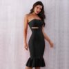 Women Sexy Midi Mermaid Club Party Dress - Image 5