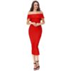Women Sexy Strapless Bodycon Elegant Luxury Club Party Dress - Image 4