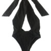 Women Sexy Swimsuit Halter Backless Cut Out One Piece Bathing Suits - Image 7