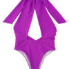 Women Sexy Swimsuit Halter Backless Cut Out One Piece Bathing Suits - Image 9