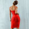Women Sexy V Neck Sleeveless Luxury Club Party Dress - Image 3