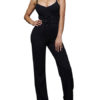 Women Summer Jumpsuit Straps Long Straight Leg Casual Jumpsuit