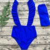 2 Piece Ruffle High Waist PushUp Padded Bra Bikini Set Swimsuit - Image 6