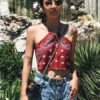 Bandana Crop Top Halter Printed Sexy Top For Women