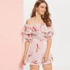 Beach Style Bishop Sleeve Half Sleeve Rompers - Image 4
