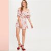 Beach Style Bishop Sleeve Half Sleeve Rompers - Image 3