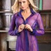 Black Sexy Nightwear Shirt Dress Sheer Women Lingerie - Image 2