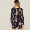 Bohemian Beach Floral Print Belted Romper - Image 3