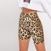 Casual Highstreet Leopard Print Skinny Short Legging