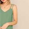 Casual Party Spaghetti Strap Cami Plain Top - Image 5