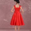 Cocktail Vintage Queen Anne Neckline Pleated A Line Party Dresses - Image 5