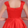 Cocktail Vintage Queen Anne Neckline Pleated A Line Party Dresses - Image 6