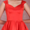 Cocktail Vintage Queen Anne Neckline Pleated A Line Party Dresses - Image 7