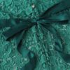 Criss Cross Eyelash Floral Lace Teddy Bodysuit Women One-Piece Sleep Pajamas - Image 14