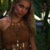 Cut-Out Fringe Cotton Flax Crop Top for Women - Image 3